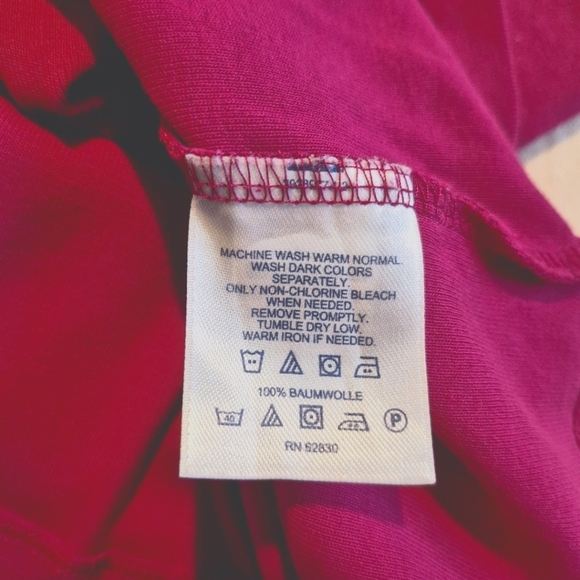 Lands' End girls size 6X raspberry pink long sleeve shirt with house in shoe - Picture 5 of 5